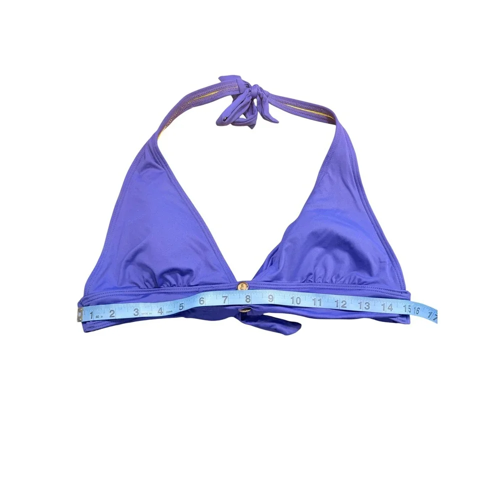 Juicy Couture Miss Divine Purple Bikini‎ with gold buttons. size Large. GUC